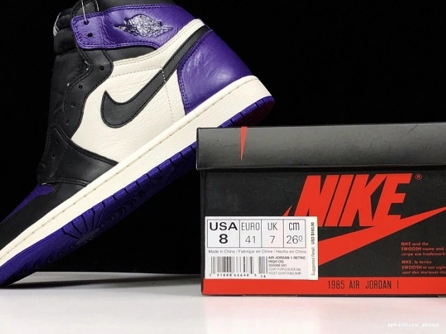 Cheap Purple 555088-501 Court Air Jordan 1 0823
